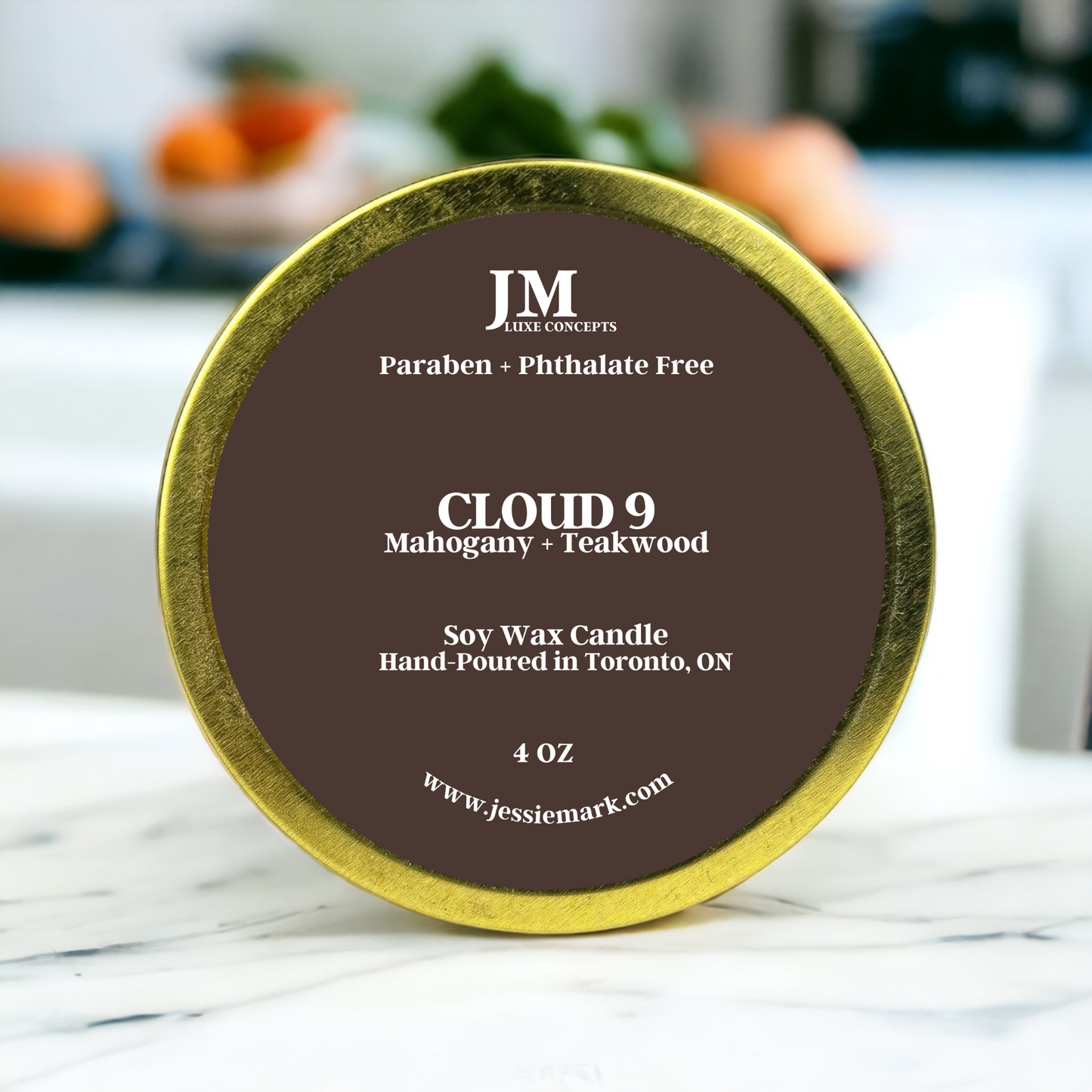 Mahogany + Teakwood Scented Travel Tin Candle - Cloud 9