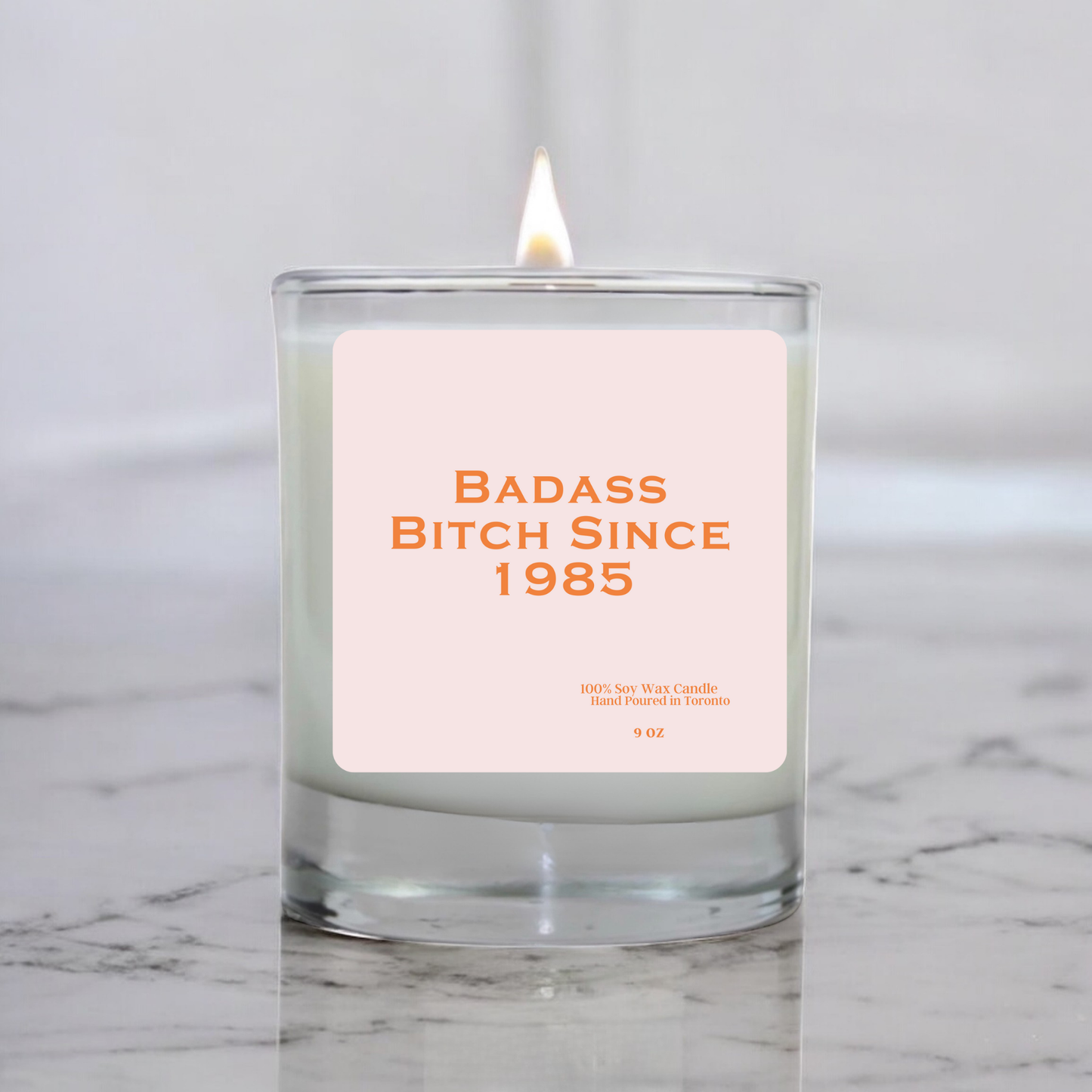 Badass Bitch Since 1985 Soy Wax Candle