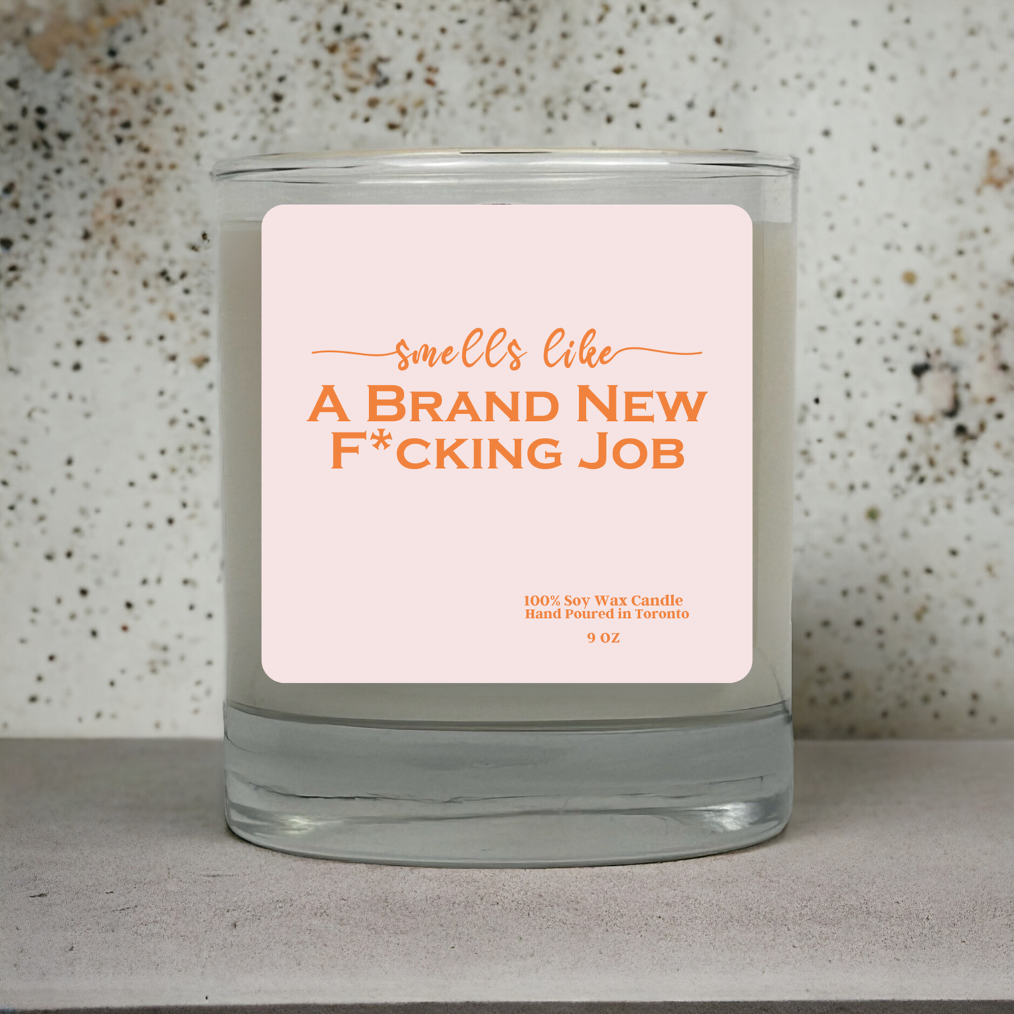 Smells Like a Brand New Job Candle – Funny Soy Wax Gift for Promotion
