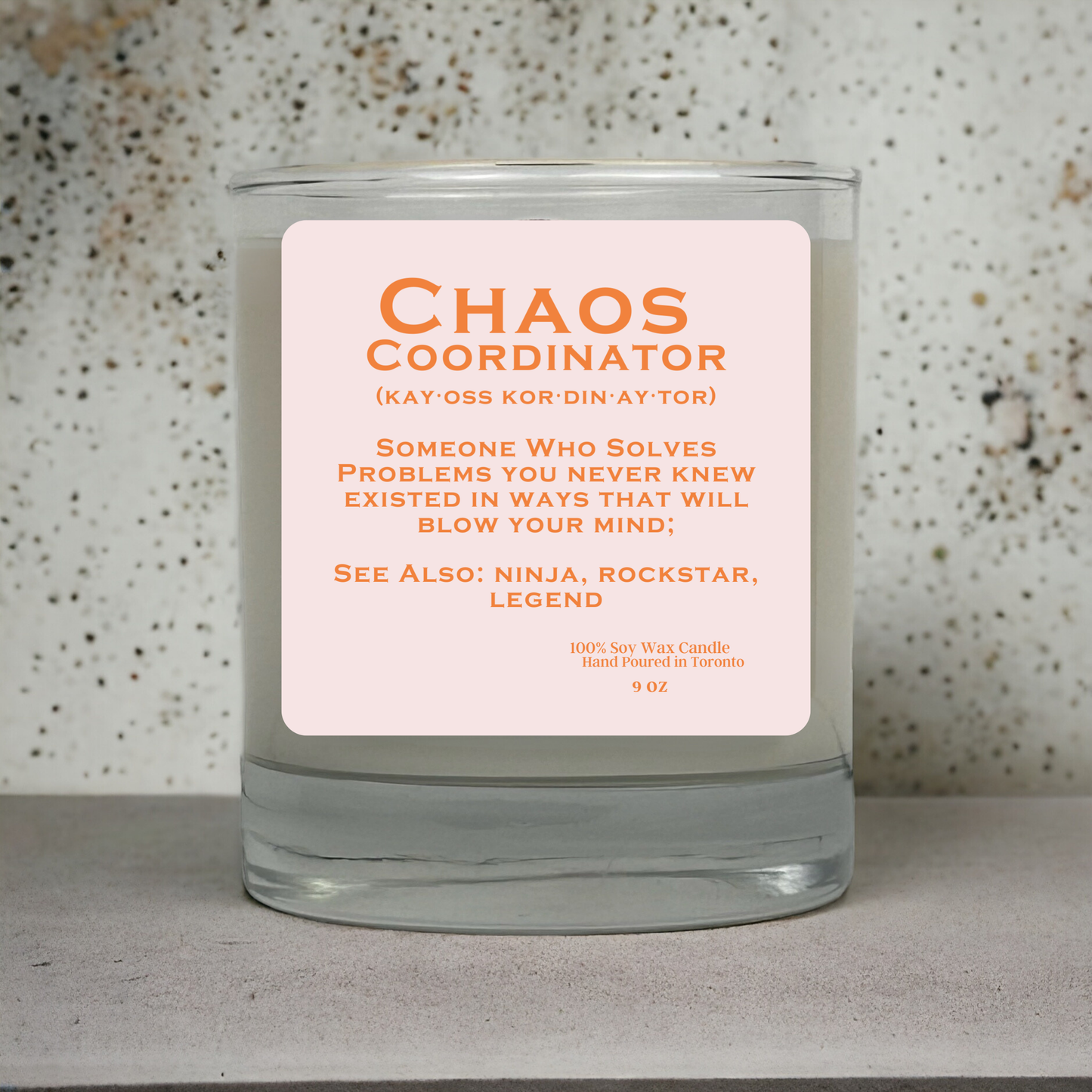 Chaos Coordinator Soy Candle | Funny Gift for Moms, Teachers, Bosses | Hand Poured Soy Wax Candle | Stress Relief Candle