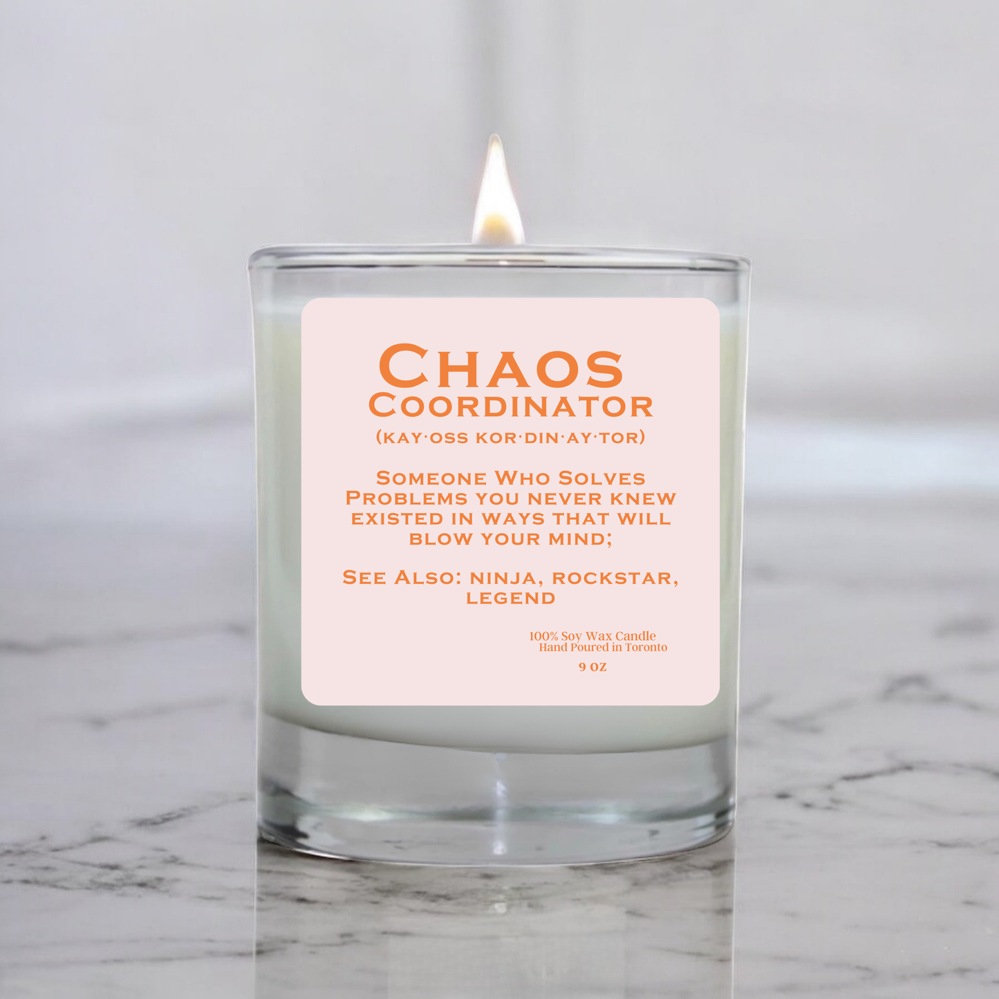 Chaos Coordinator Soy Candle | Funny Gift for Moms, Teachers, Bosses | Hand Poured Soy Wax Candle | Stress Relief Candle