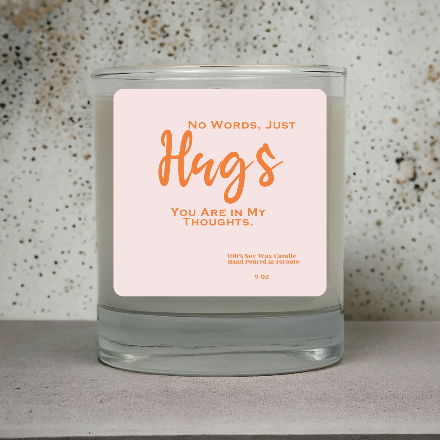 No Words Just Hugs Soy Candle | Sympathy Gift | Thinking of You Candle | Comfort Candle | Hand Poured Soy Wax | Gift from Toronto