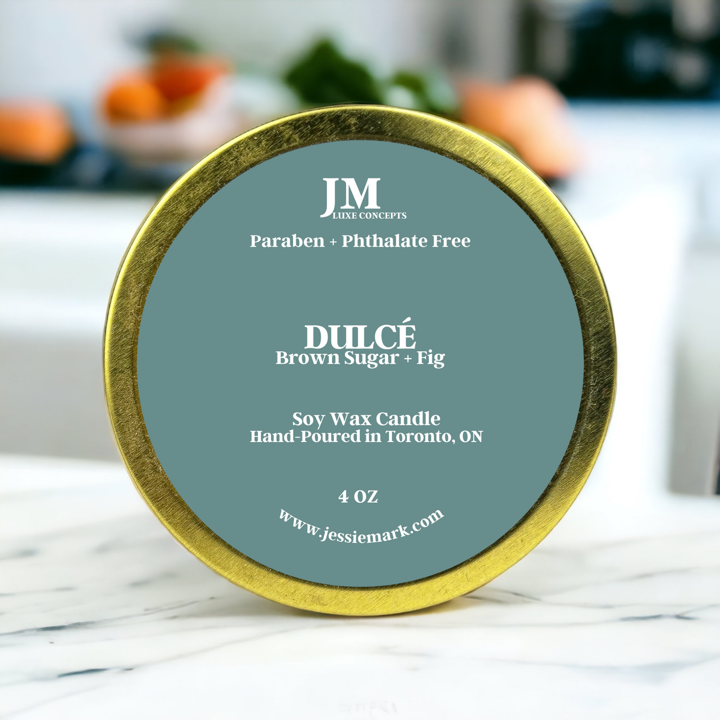 Brown Sugar & Fig Travel Tin Candle – Warm and Sweet Aroma with Wooden Wick, 4 oz Soy Wax