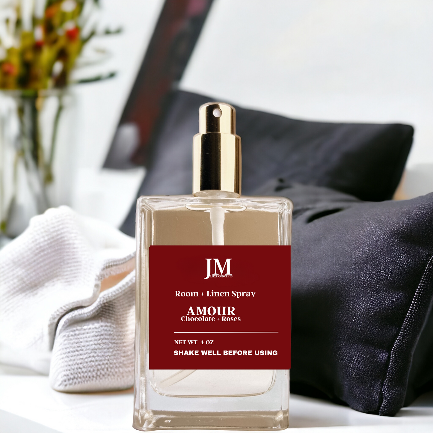 Chocolate and Roses Scented Room + Linen Spray - Amour