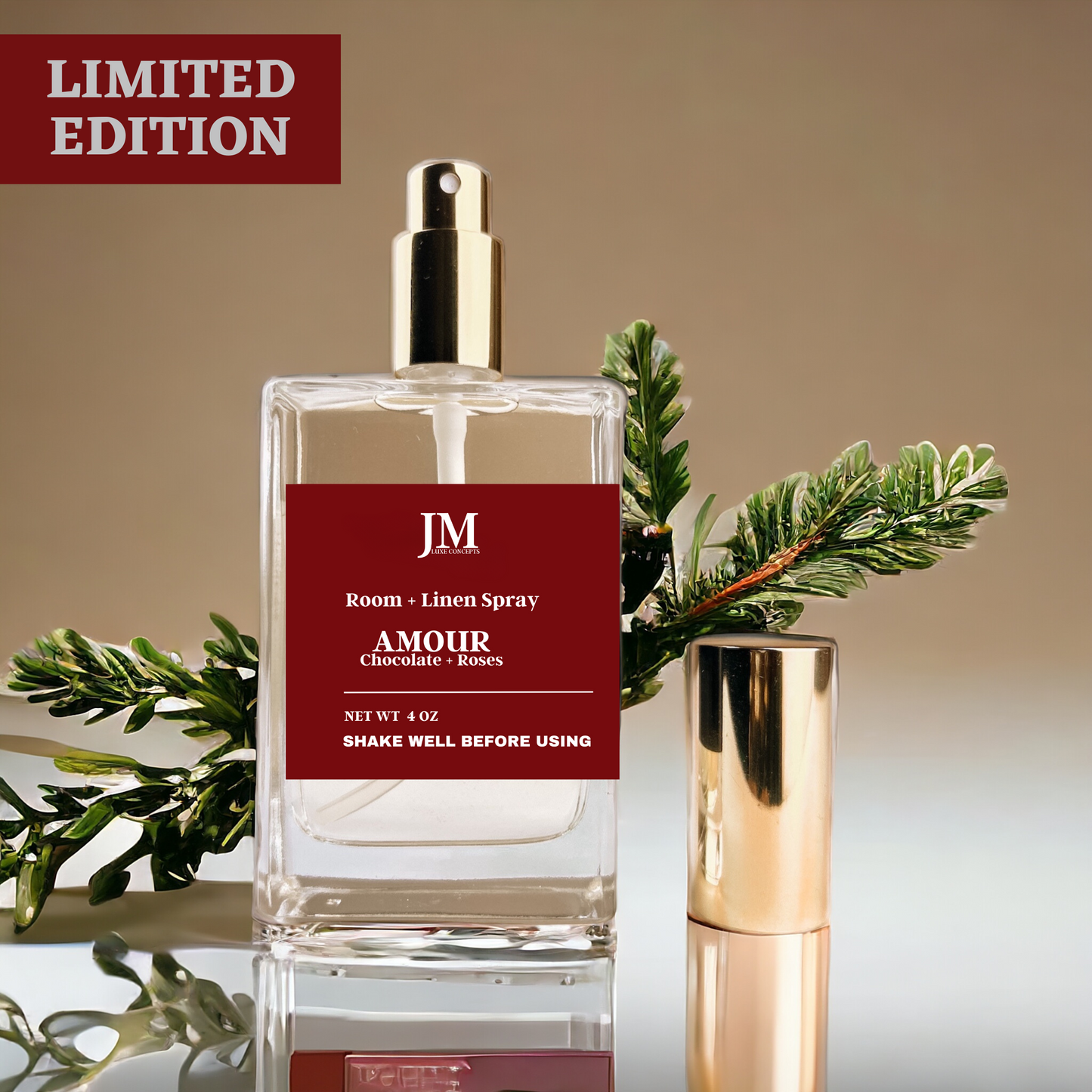 Chocolate and Roses Scented Room + Linen Spray - Amour