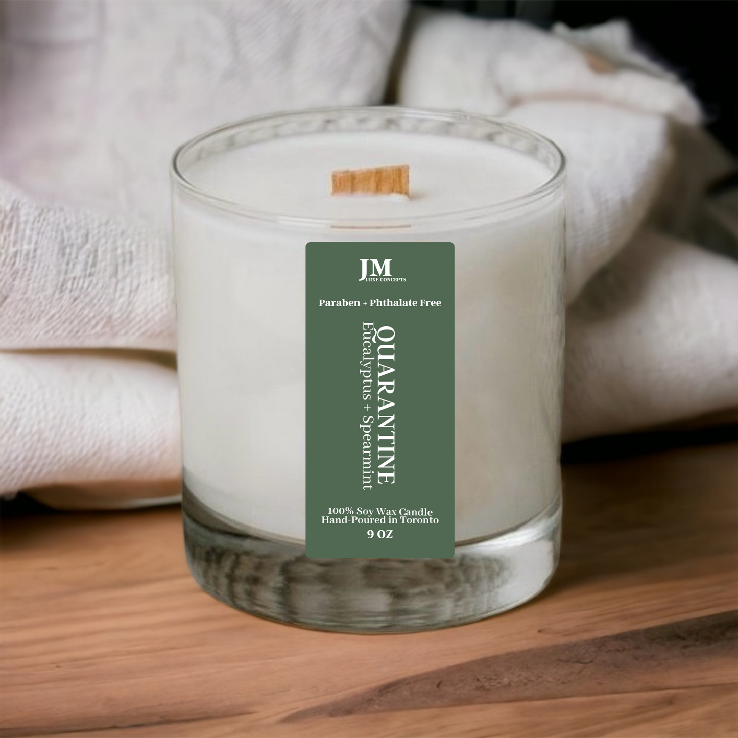 Eucalyptus and Spearmint Soy Wax Scented Candle - Quarantine