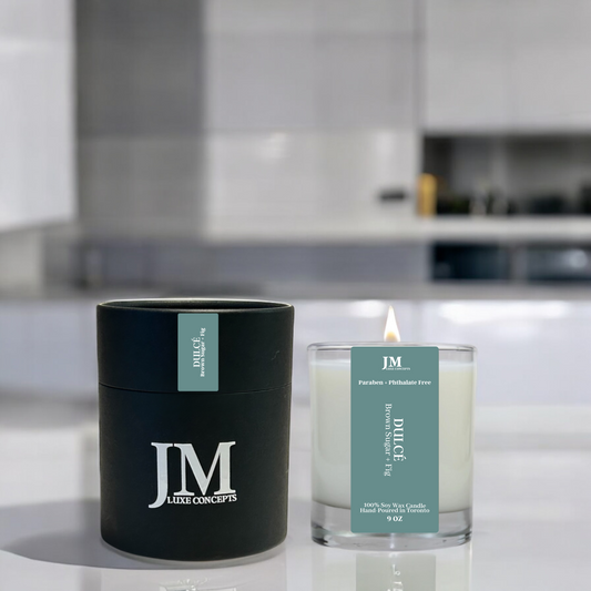 Brown Sugar + Fig Scented Soy Wax Candle With a Wooden Wick - DULCÉ