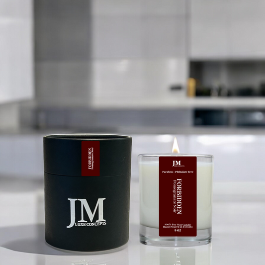 Pomegranate Noir Scented  Soy Wax Candle with a Wooden Wick - Date Me