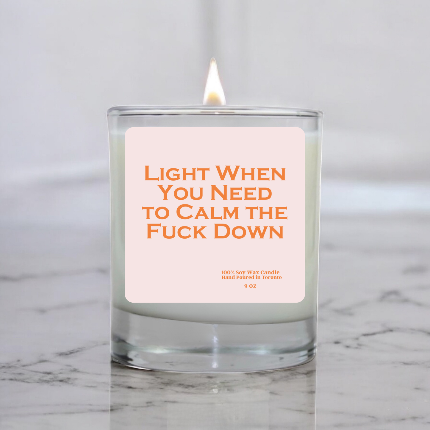 Light When You Want to Calm the F*ck Down | Soy Wax Candle with Wooden Wick