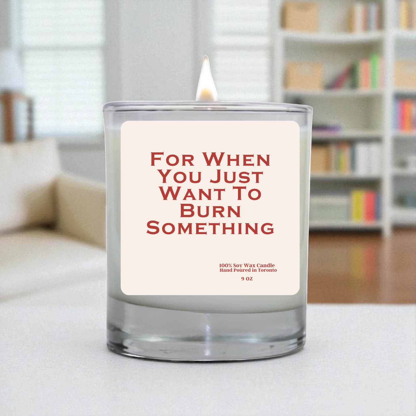 For When You Just Want to Burn Something Candle | Funny Stress Relief Gift | Soy Wax Candle Toronto