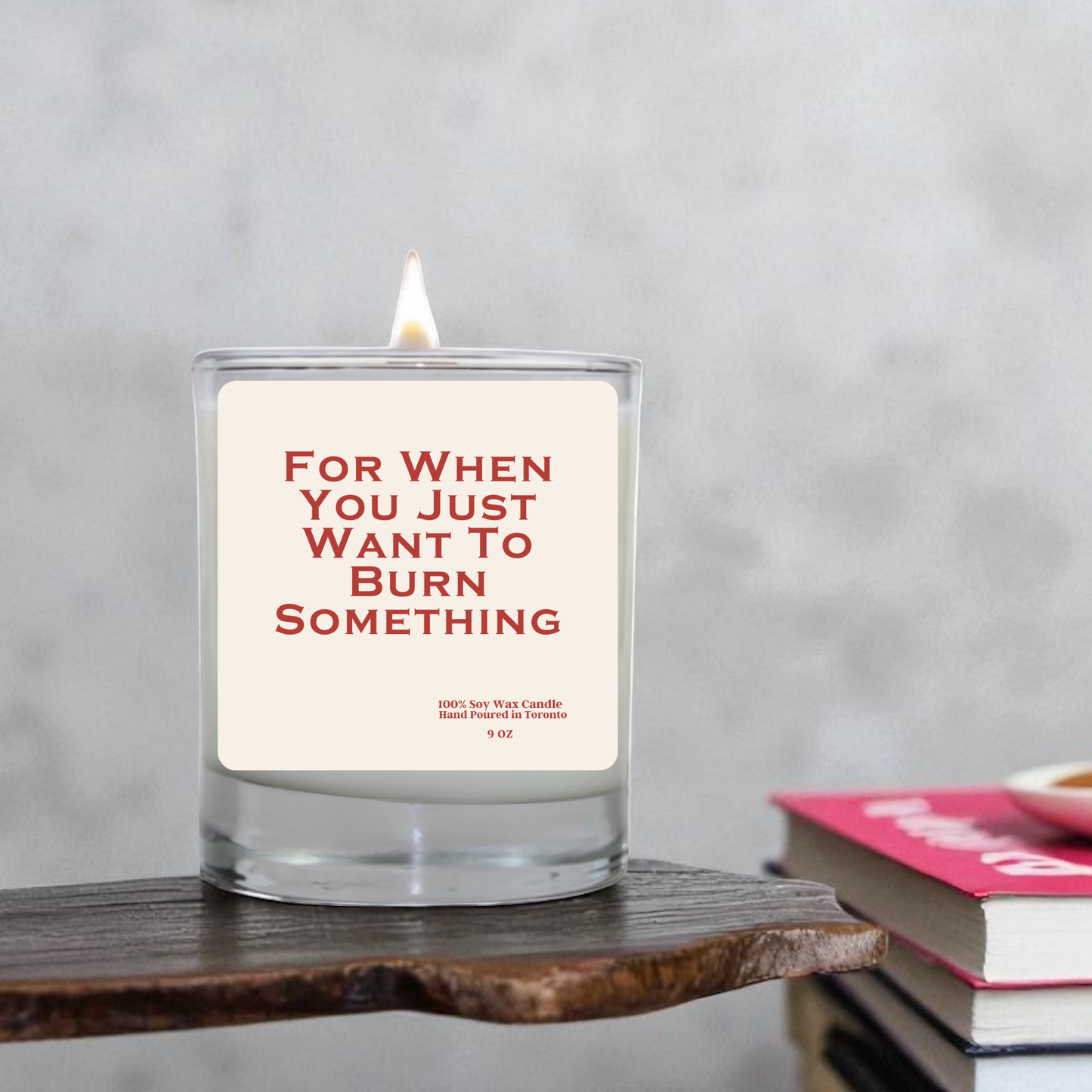 For When You Just Want to Burn Something Candle | Funny Stress Relief Gift | Soy Wax Candle Toronto