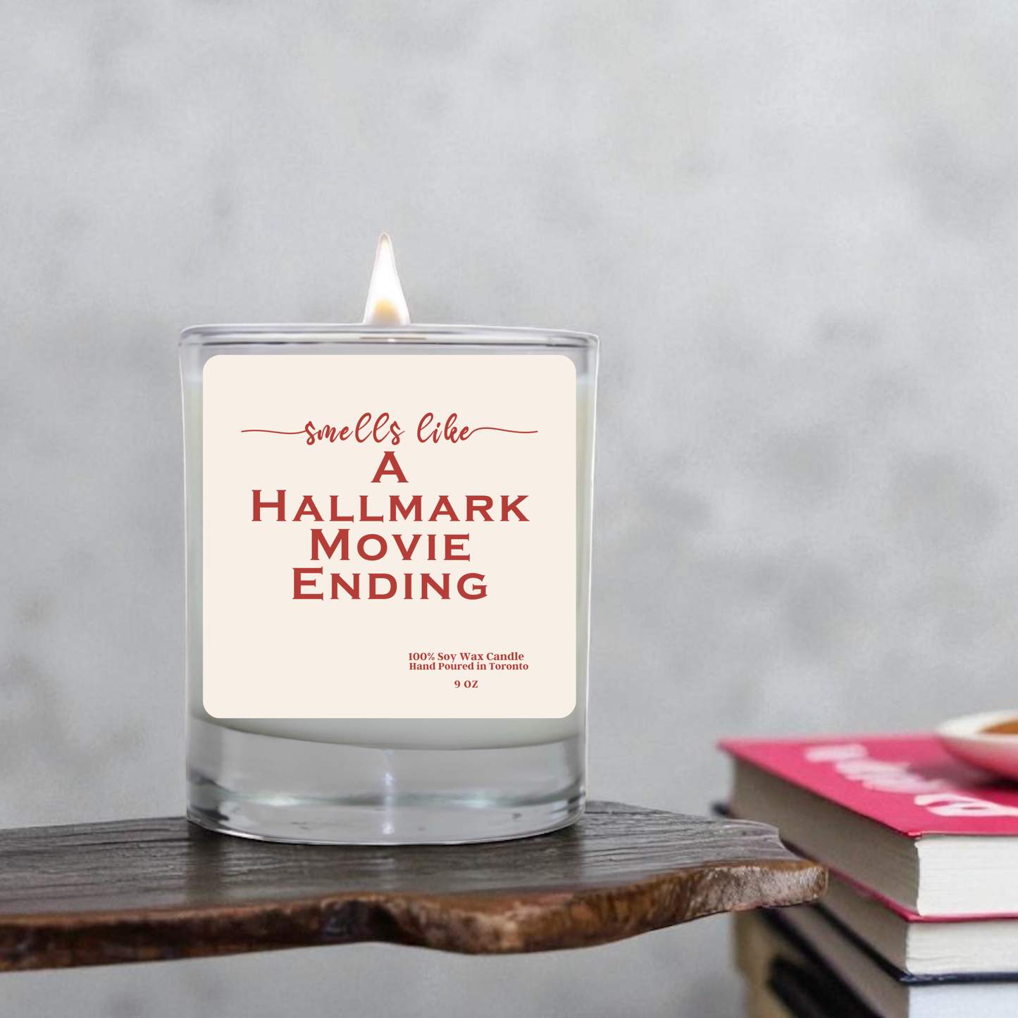 Smells Like a Hallmark Movie Ending Candle – Cozy Holiday Scented Soy Candle Gift