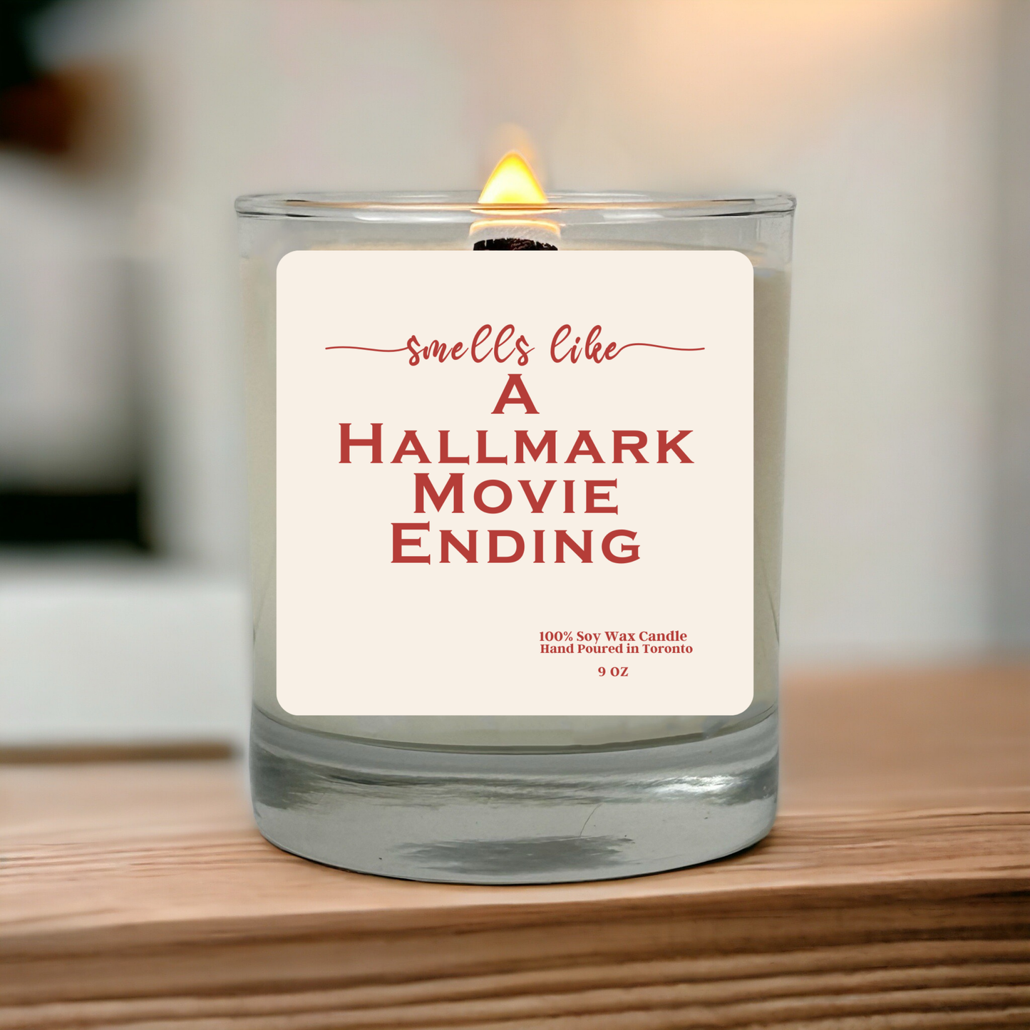 Smells Like a Hallmark Movie Ending Candle – Cozy Holiday Scented Soy Candle Gift