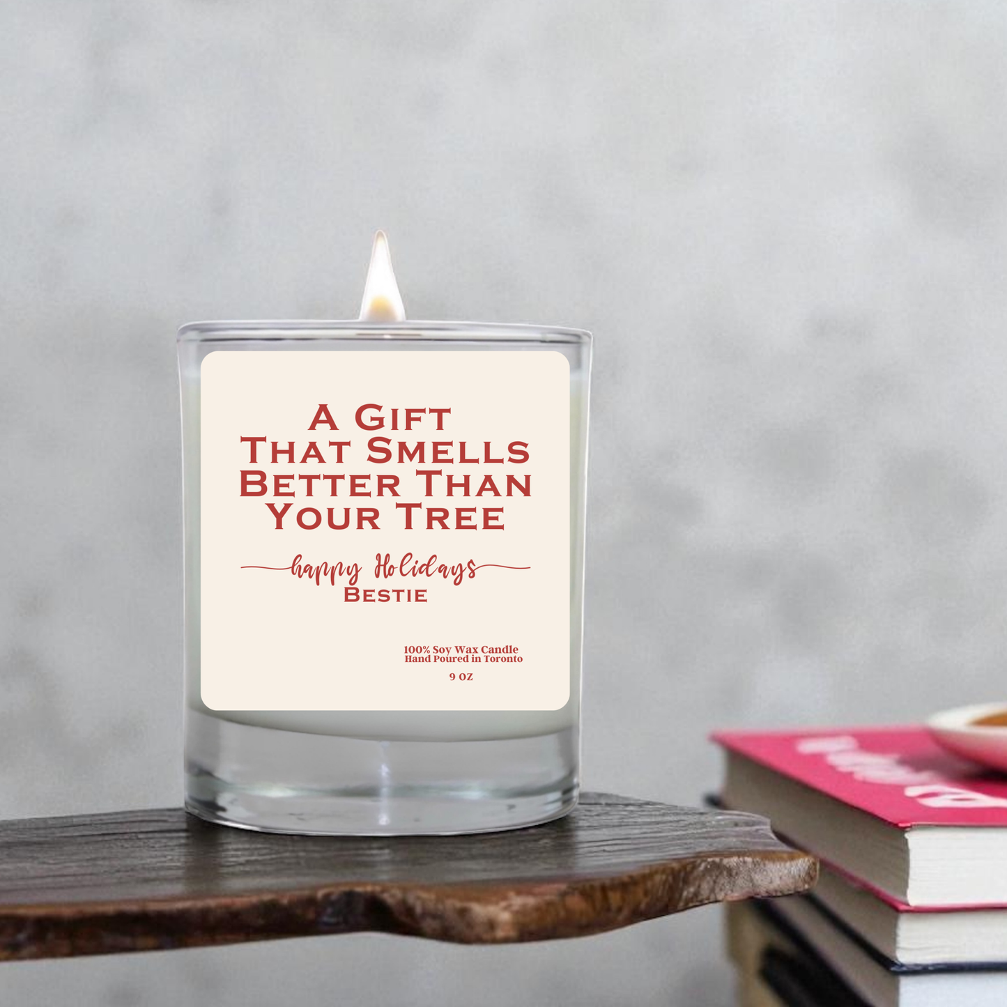 Personalized Christmas Candle – Funny Holiday Gift, Custom Name Soy Candle, Unique Christmas Gift Idea