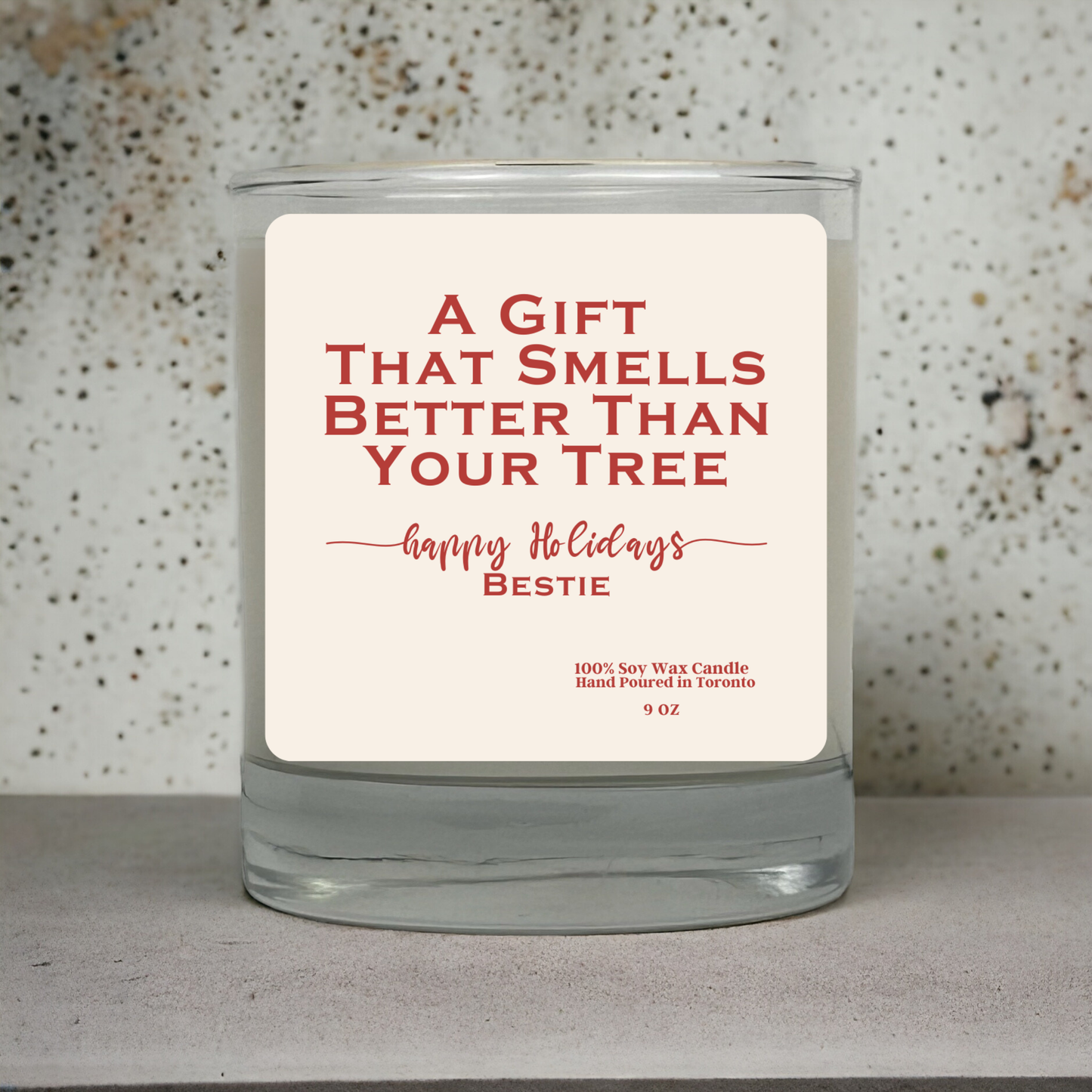 Personalized Christmas Candle – Funny Holiday Gift, Custom Name Soy Candle, Unique Christmas Gift Idea