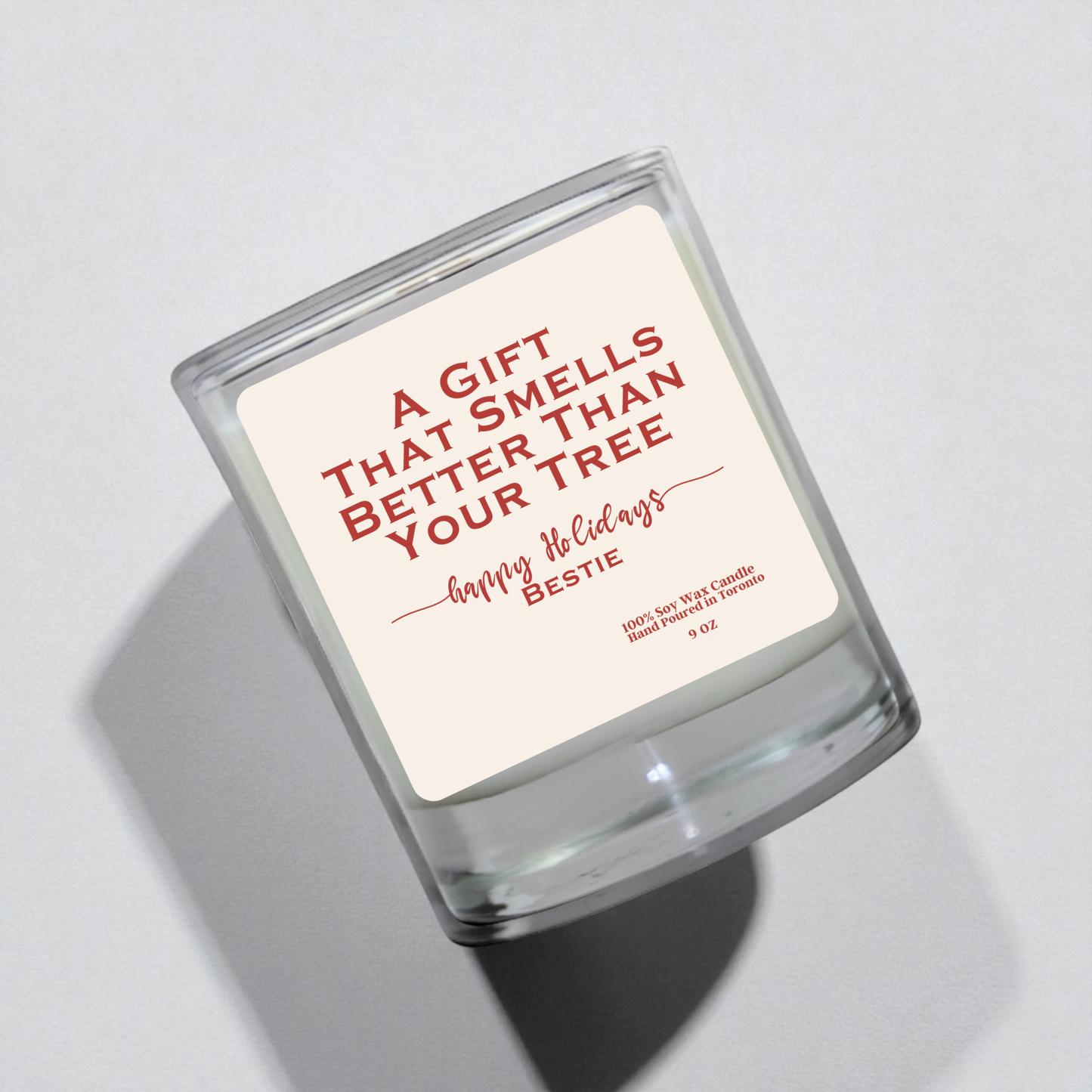 Personalized Christmas Candle – Funny Holiday Gift, Custom Name Soy Candle, Unique Christmas Gift Idea