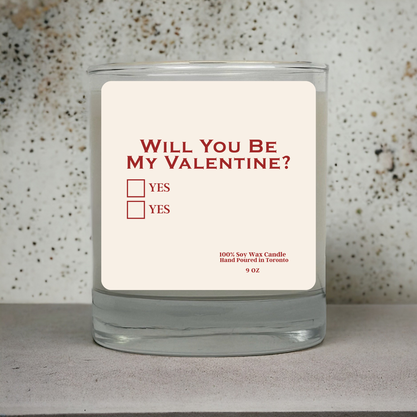Will You Be My Valentine Candle