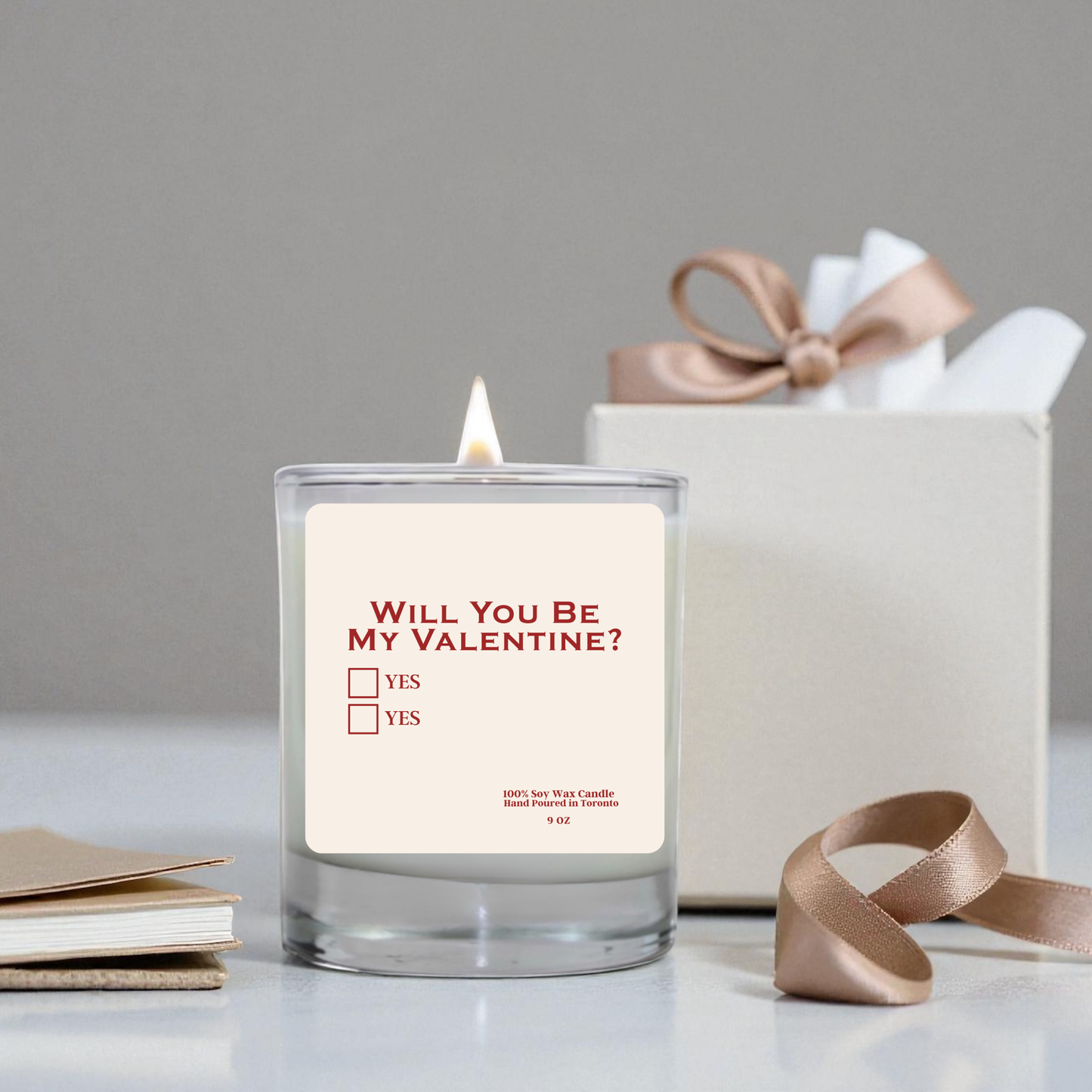Will You Be My Valentine Candle