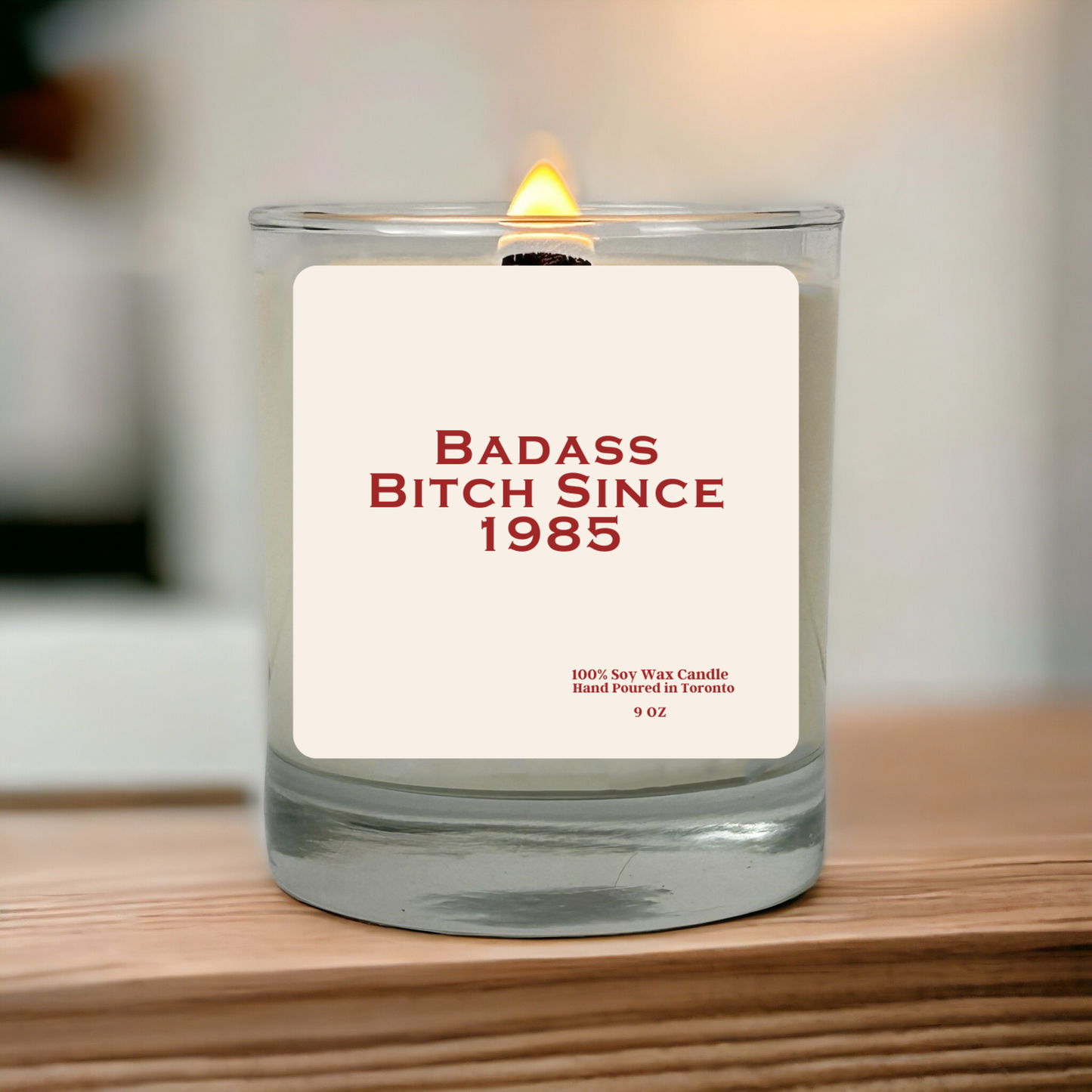 Badass Bitch Since 1985 Soy Wax Candle