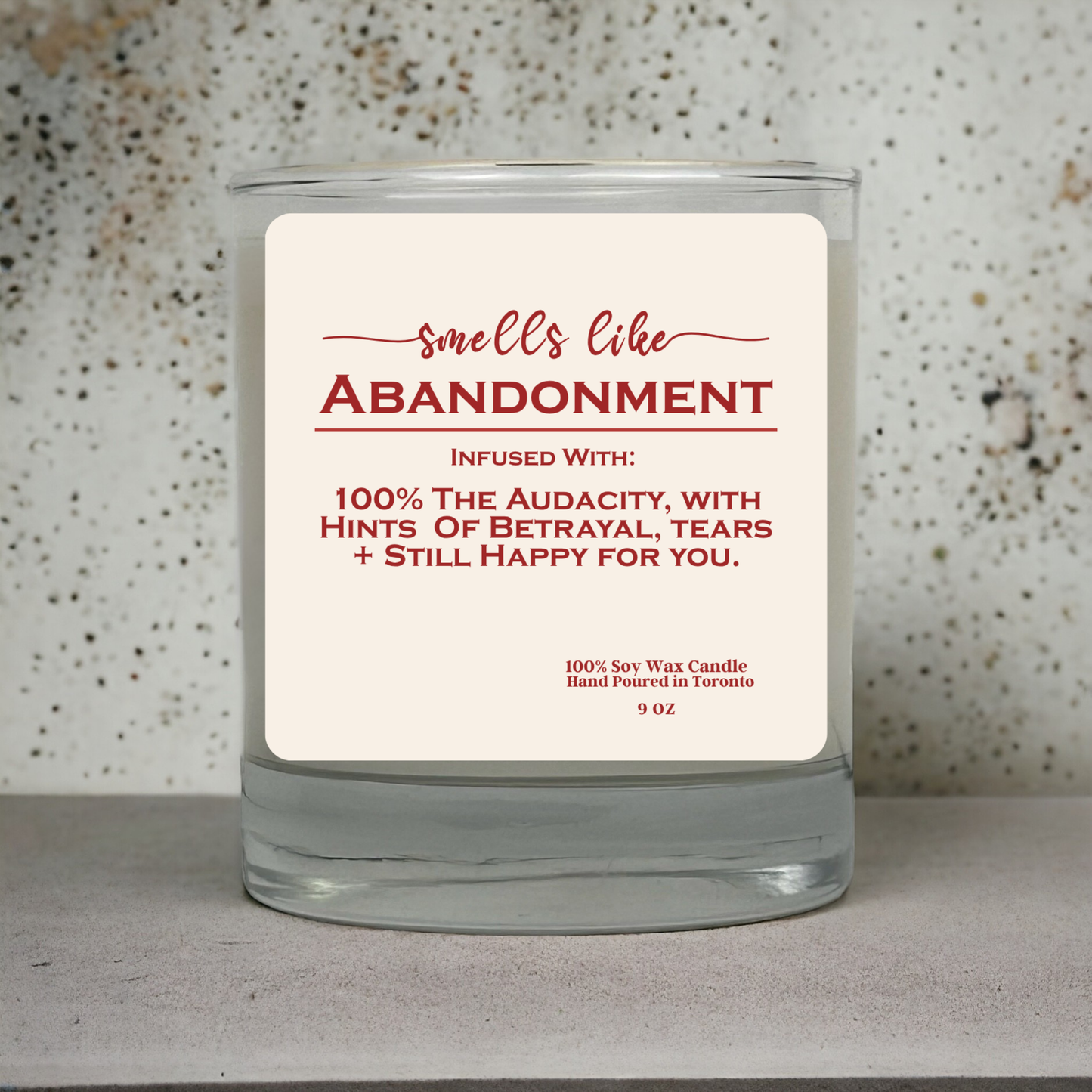 Smells Like Abandonment Candle – Funny Retirement & Going Away Gift | Soy Wax Candle