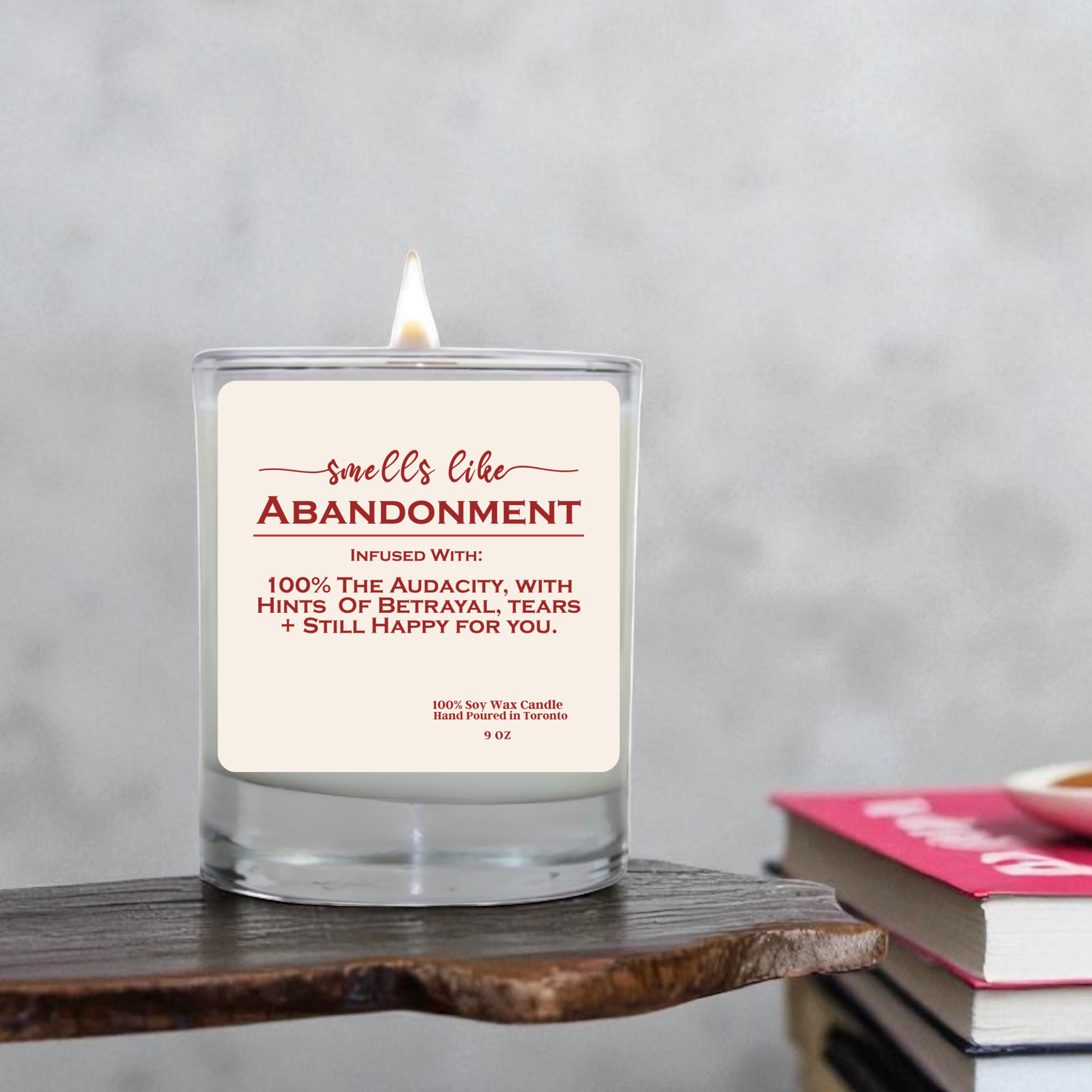 Smells Like Abandonment Candle – Funny Retirement & Going Away Gift | Soy Wax Candle