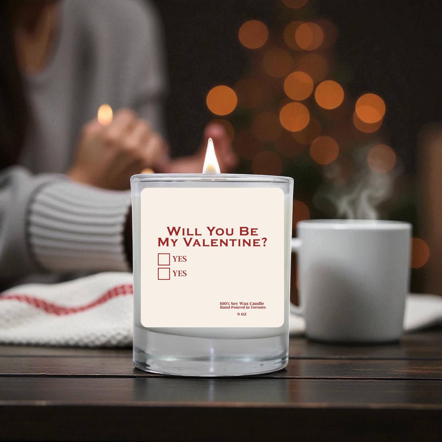 Will You Be My Valentine Candle