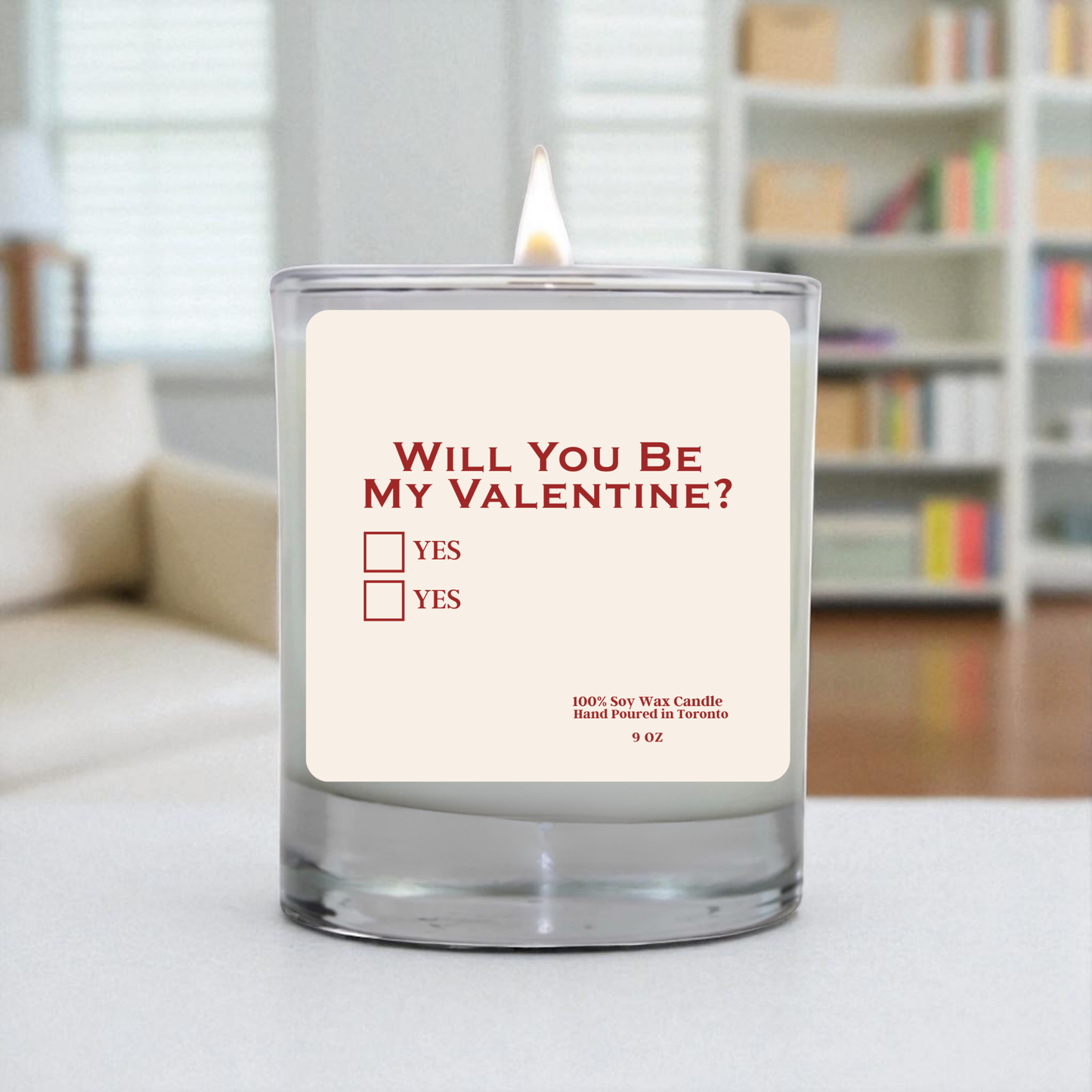 Will You Be My Valentine Candle