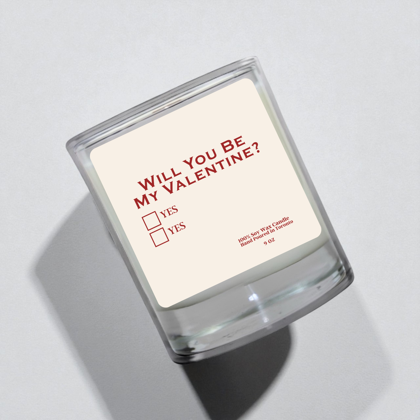 Will You Be My Valentine Candle