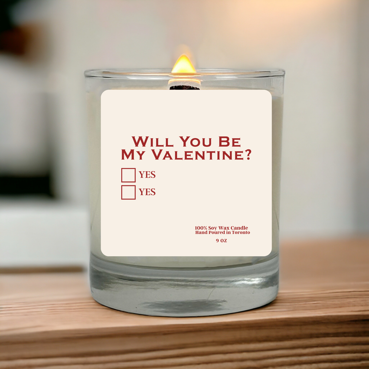Will You Be My Valentine Candle