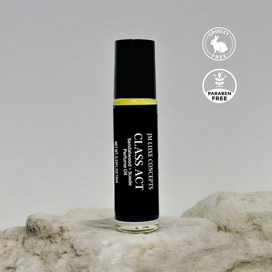 Sandalwood + Suede Scented Perfume Oil – Warm, Woody & Elegant Fragrance, 10ml