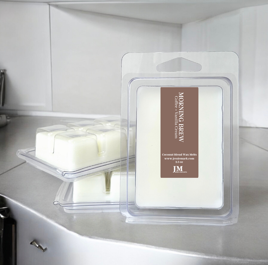 Coffee + Vanilla Cream Luxury Handmade Wax Melts – Highly Scented, Coconut Wax Blend (2.5 oz)